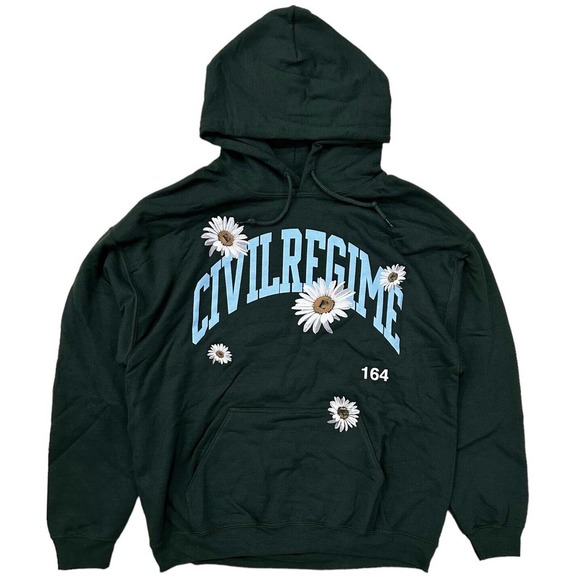 Civil Regime By Darc Sport Men's (S.I.N.) Wild Daisies Hoodie Sweatshirt - Picture 1 of 2